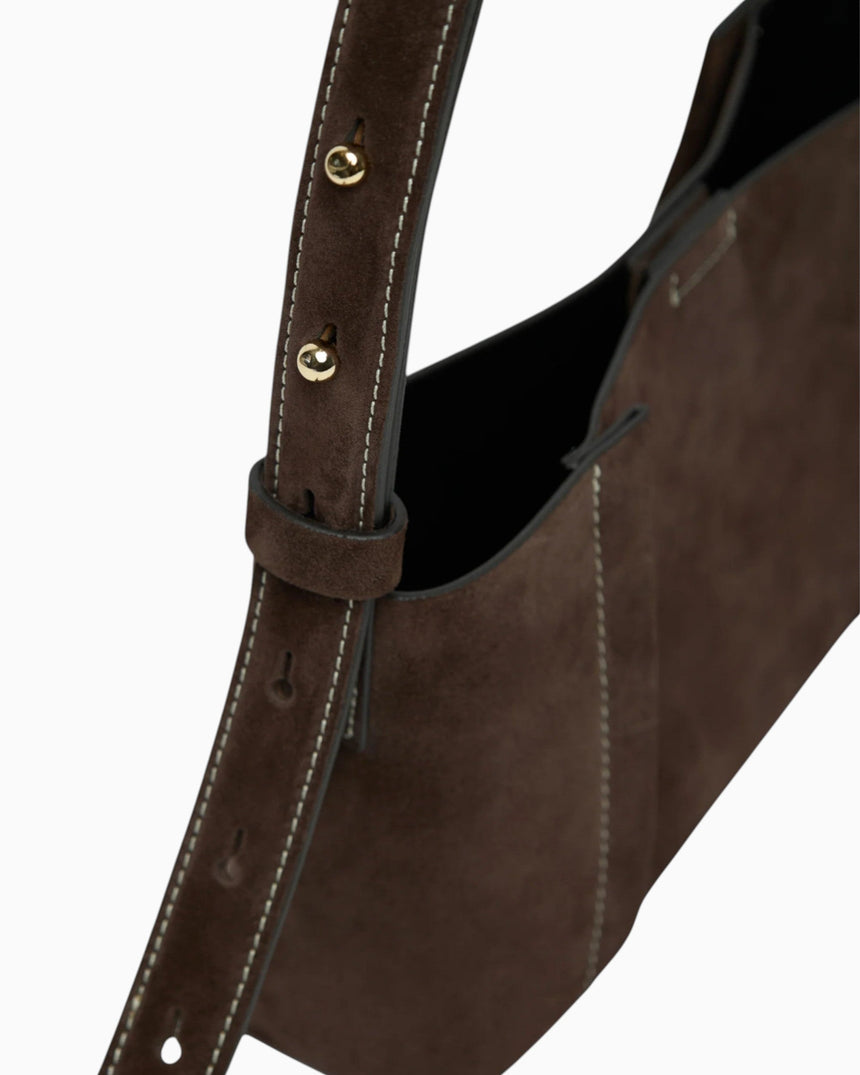 SAYÉS Small Tote Plissé Suede Kadın Omuz Çantası