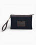 SAYÉS Stitched Clutch Kadın El Çantası Navy and Brown