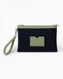 SAYÉS Stitched Clutch Kadın El Çantası Navy and Oil Green