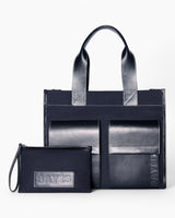 SAYÉS Stitched Pocket Maxi Kadın Omuz Çantası Navy and Black