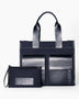 SAYÉS Stitched Pocket Maxi Kadın Omuz Çantası Navy and Black