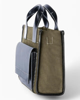 SAYÉS Stitched Pocket Mini Kadın Omuz Çantası Khaki and Black