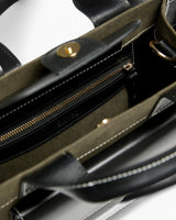 SAYÉS Stitched Pocket Mini Kadın Omuz Çantası Khaki and Black
