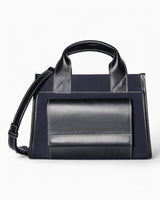 SAYÉS Stitched Pocket Mini Kadın Omuz Çantası Navy and Black