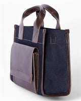 SAYÉS Stitched Pocket Mini Kadın Omuz Çantası Navy and Brown