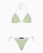 Soon To Be Announced Stripes Bikini Set Yellow Stripes
