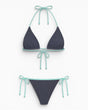 Soon To Be Announced Piped Bikini Set Anthracite