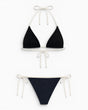 Soon To Be Announced Piped Bikini Set Black