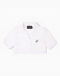 Soon To Be Announced S Logo Crop Terry Bowling Kadın Gömlek White