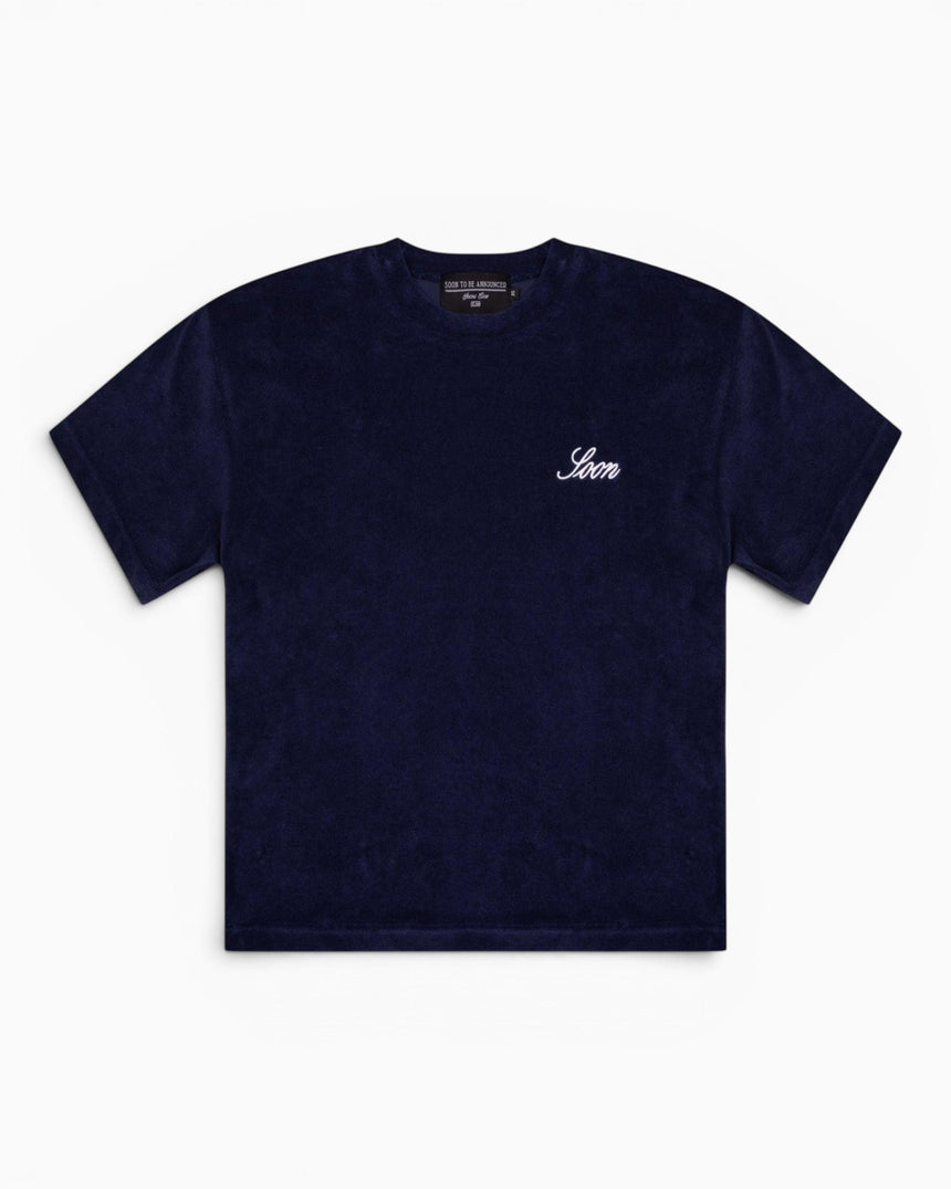 Soon To Be Announced Soon Logo Terry Kadın T-Shirt Navy