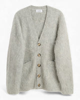 Soulland Bob Boxy Cardigan Light Grey Melange