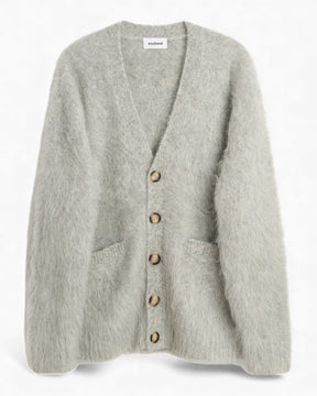 Soulland Bob Boxy Cardigan Light Grey Melange