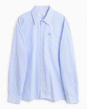 Soulland Vit Relaxed Fit Overshirt Light Blue