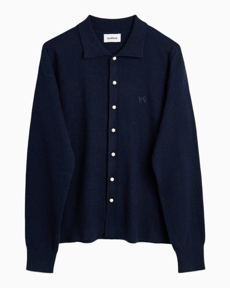 Soulland Yves Relaxed Cardigan Navy