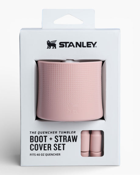 Stanley The Quencher Boot + Straw Topper Cover Set Pink Dusk