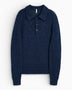 Sunflower Linen Polo Erkek Kazak Navy