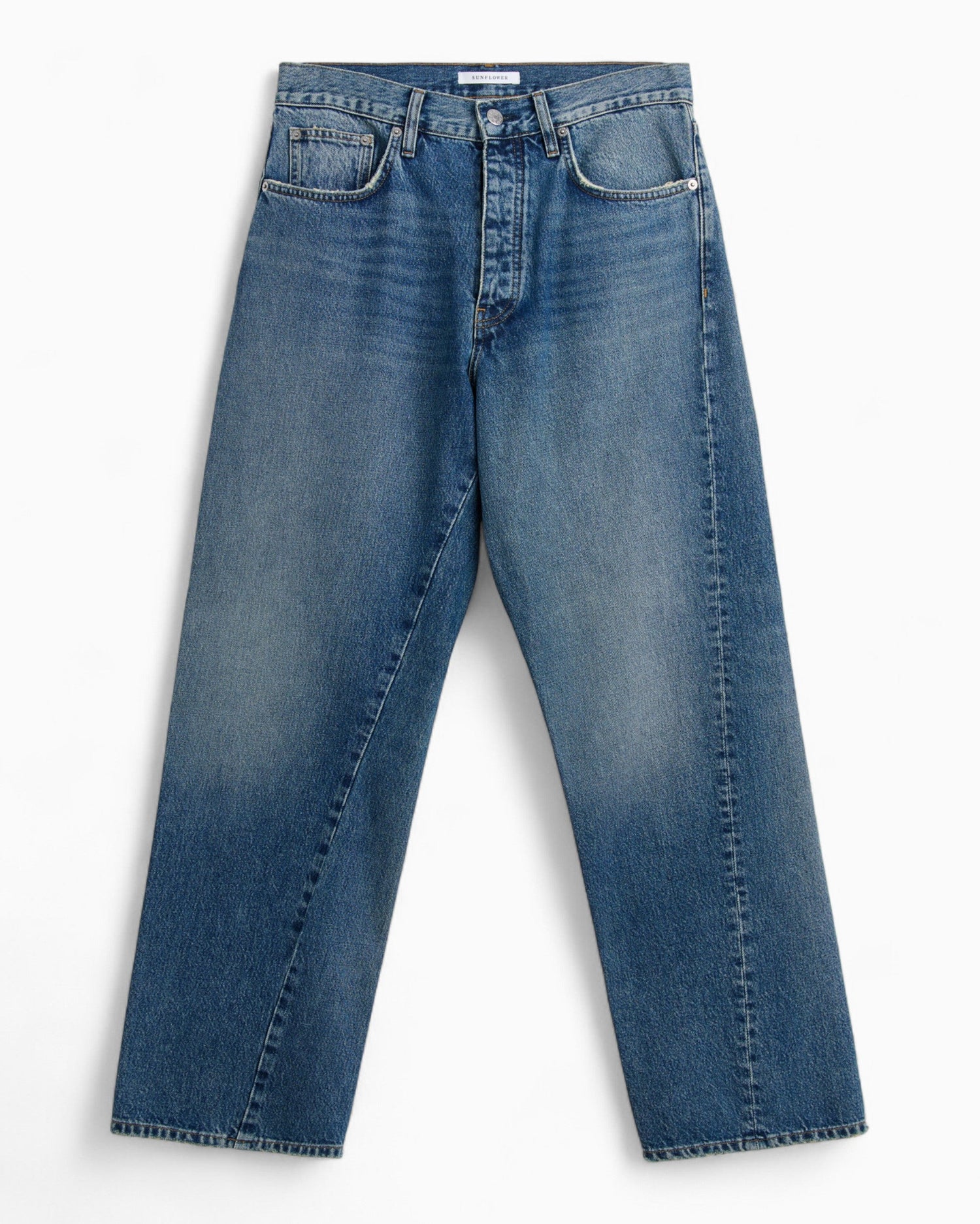Sunflower Wide Twist Erkek Denim Pantolon Dark Blue Vintage