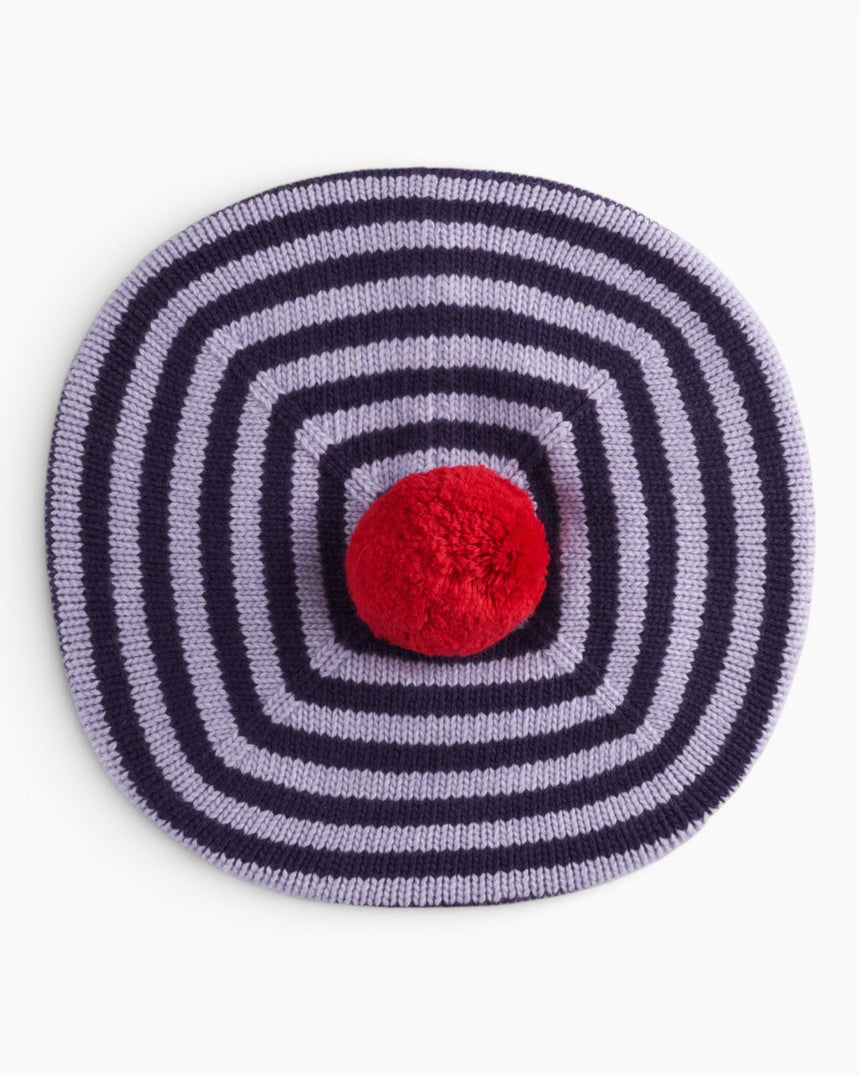 tête bleue Clement Striped Cashmere Blend French Beret