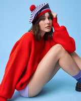 tête bleue Clement Striped Cashmere Blend French Beret