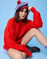 tête bleue Clement Striped Cashmere Blend French Beret