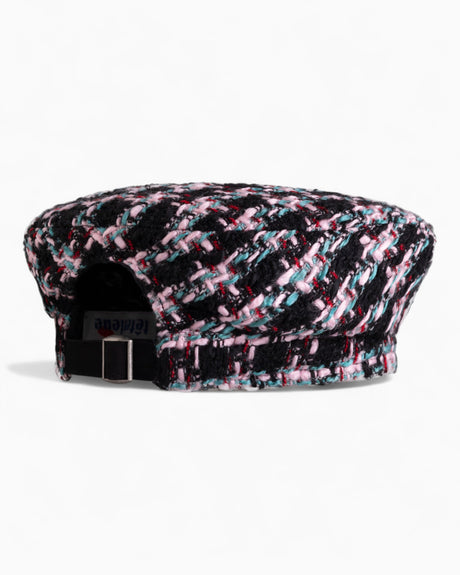 tête bleue Coeur Tweed French Beret Pink