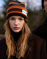 tête bleue Cote Striped Beanie