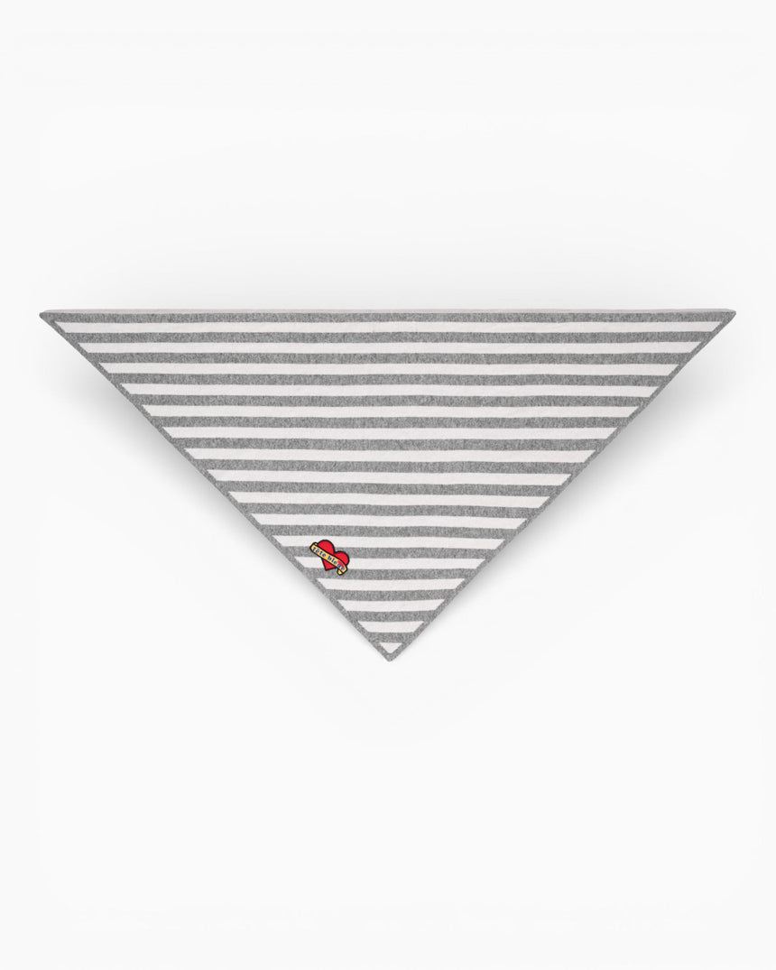 tête bleue Joan Striped Cashmere-Blend Triangle Scarf