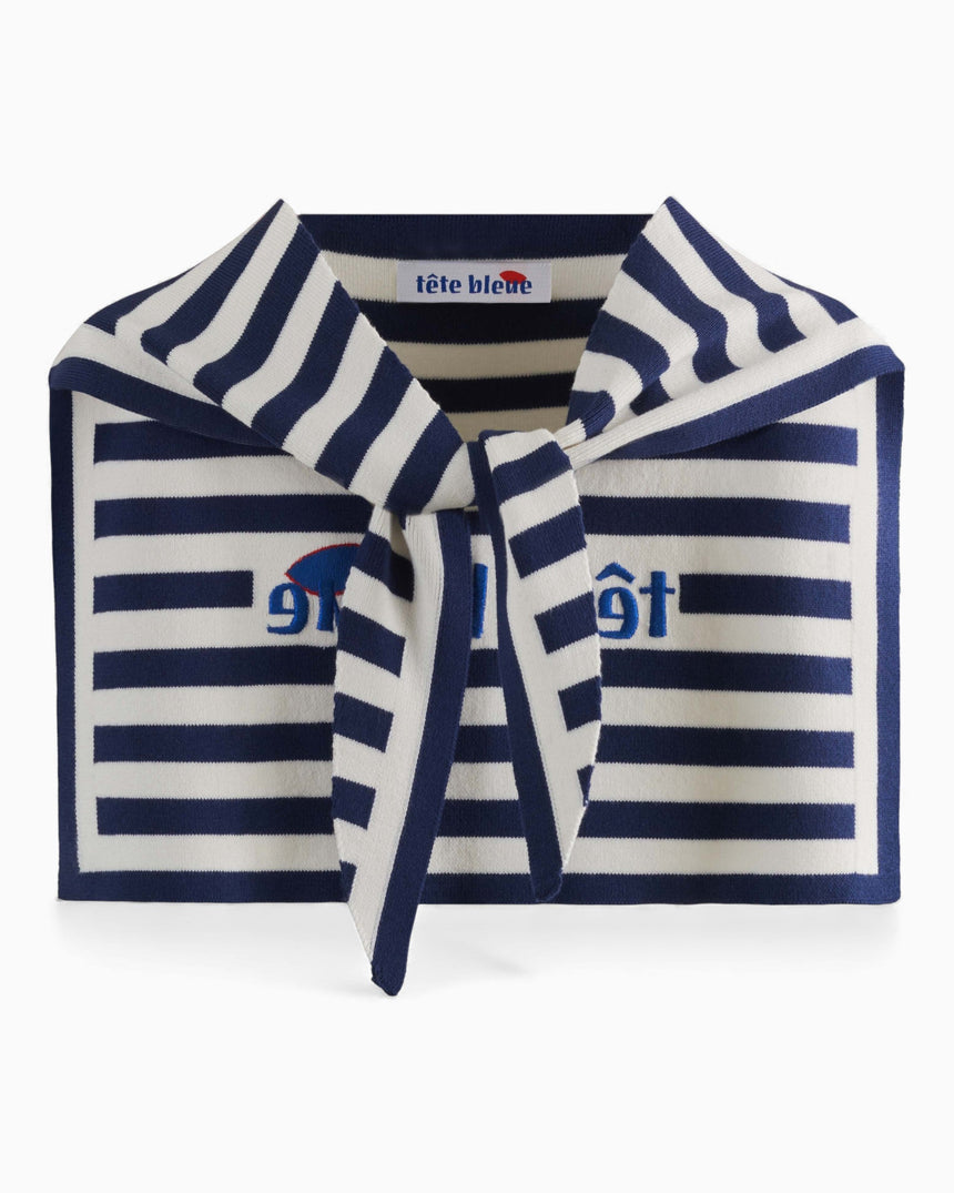 tête bleue Morgan Sailor Knit Scarf Navy