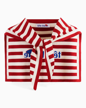tête bleue Morgan Sailor Knit Scarf Red