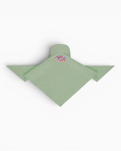 tête bleue Rielle Sardine-Patch Linen Blend Visor Bandana Green