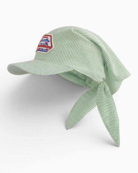 tête bleue Rielle Sardine-Patch Linen Blend Visor Bandana