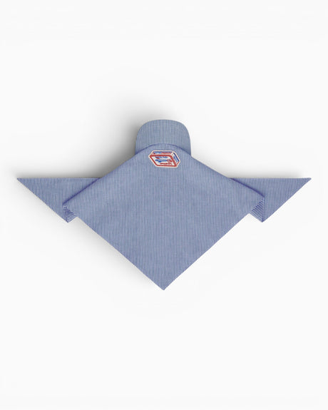 tête bleue Rielle Sardine-Patch Linen Blend Visor Bandana Navy