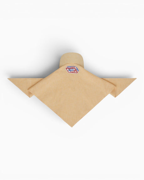 tête bleue Rielle Sardine-Patch Linen Blend Visor Bandana Yellow