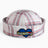 tête bleue Yvette Sailor Heart-Patch Dixie Cup - Hand-Drawn Plaid Linen Ecru