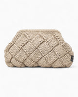 Tullaa Puzzle Wool Pouch Bag Bej