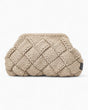 Tullaa Puzzle Wool Pouch Bag Bej