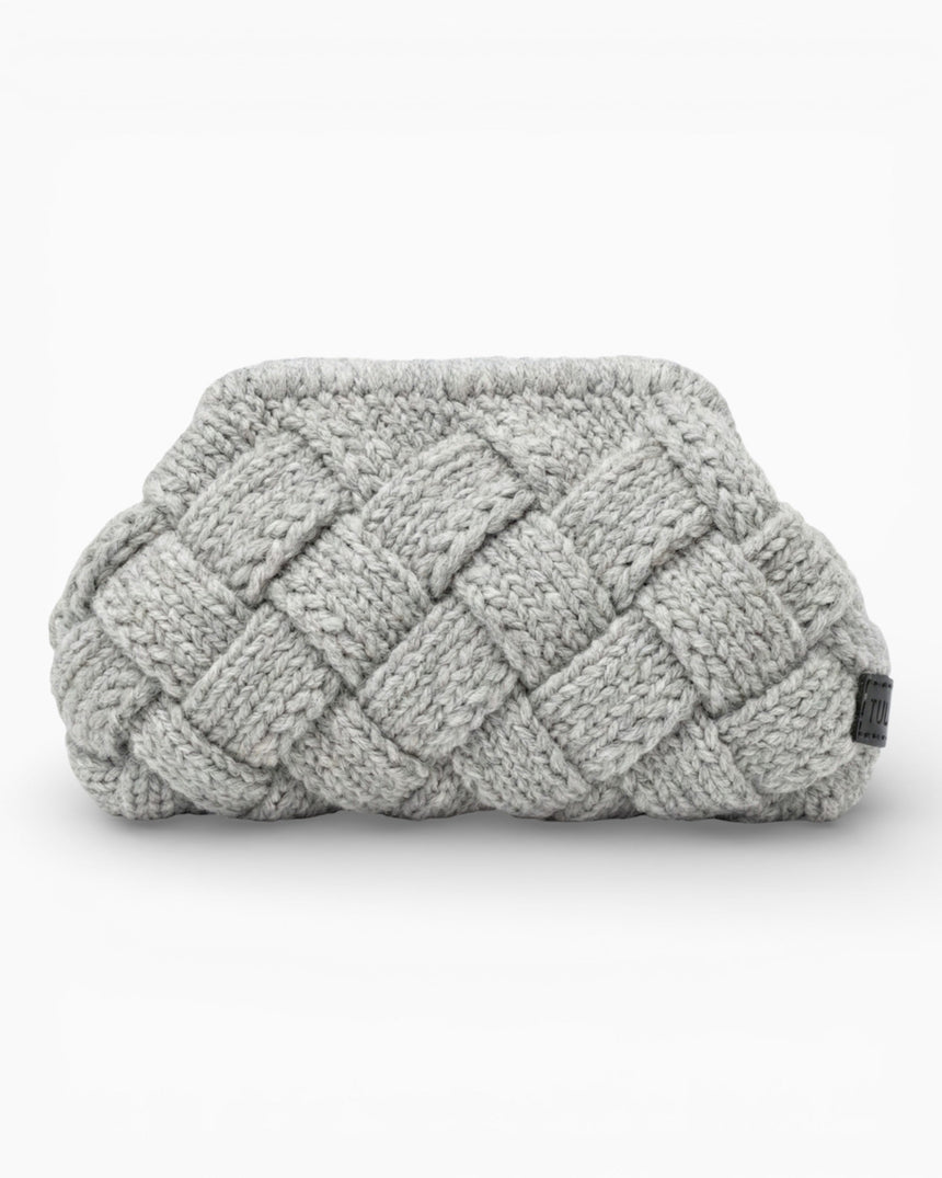 Tullaa Puzzle Wool Pouch Bag Grey