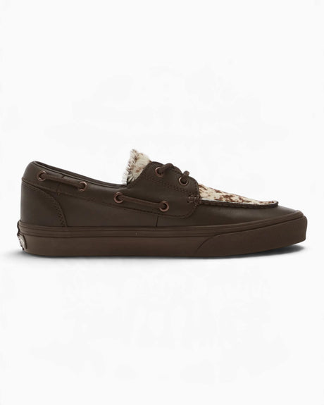 Vans 2-Eyelet Boat Shoe Pony Hair Loafer Pony Hair Dark Brown