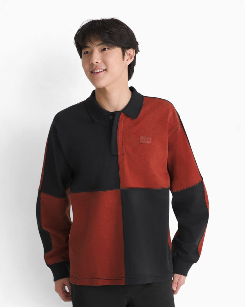 Vans Check Rugby Knit Erkek Polo Sweatshirt