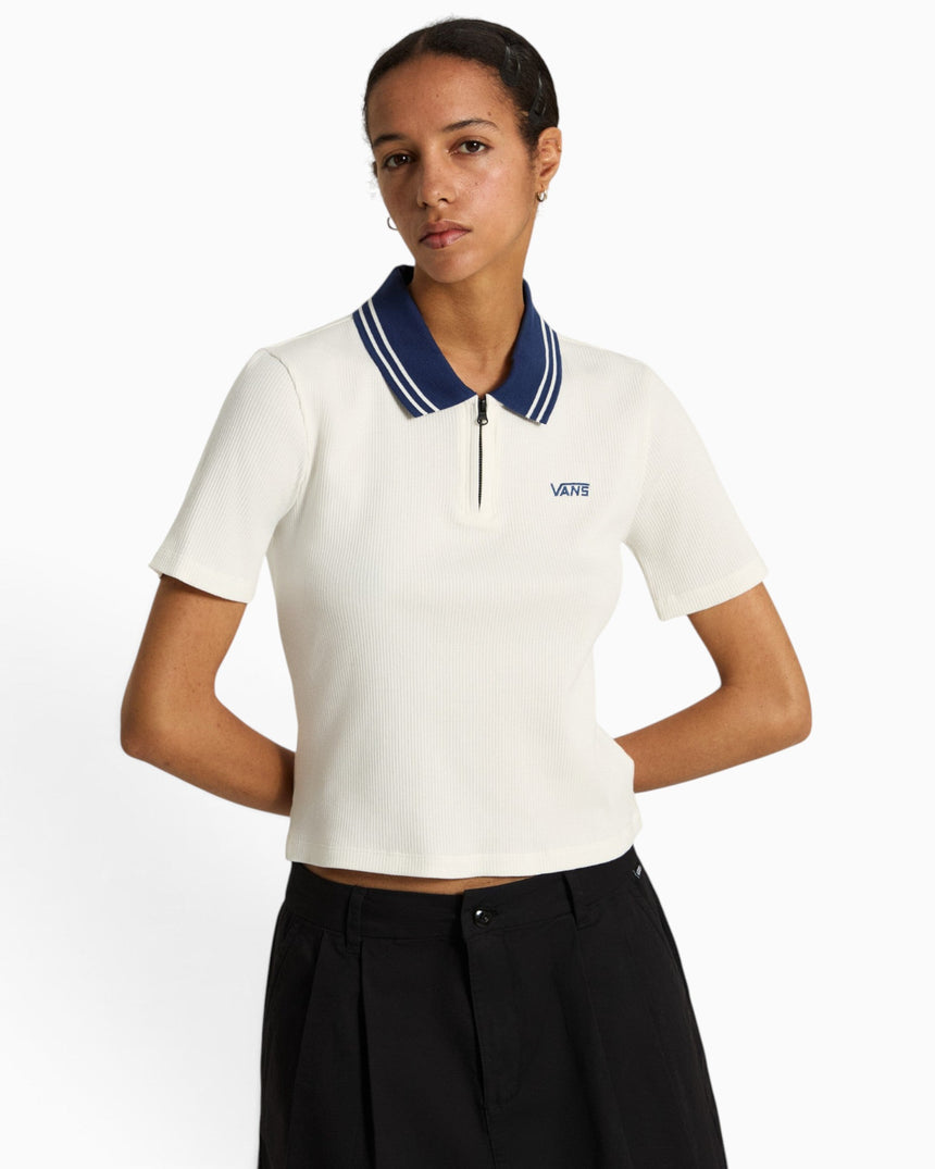Vans Priscilla Kadın Polo T-Shirt Egret