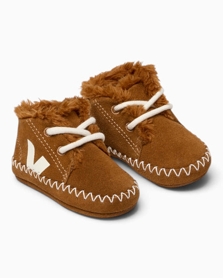 VEJA VEJA X Bonpoint Baby Winter Light ZZ Suede Bebek Sneaker Cognac/Cashew