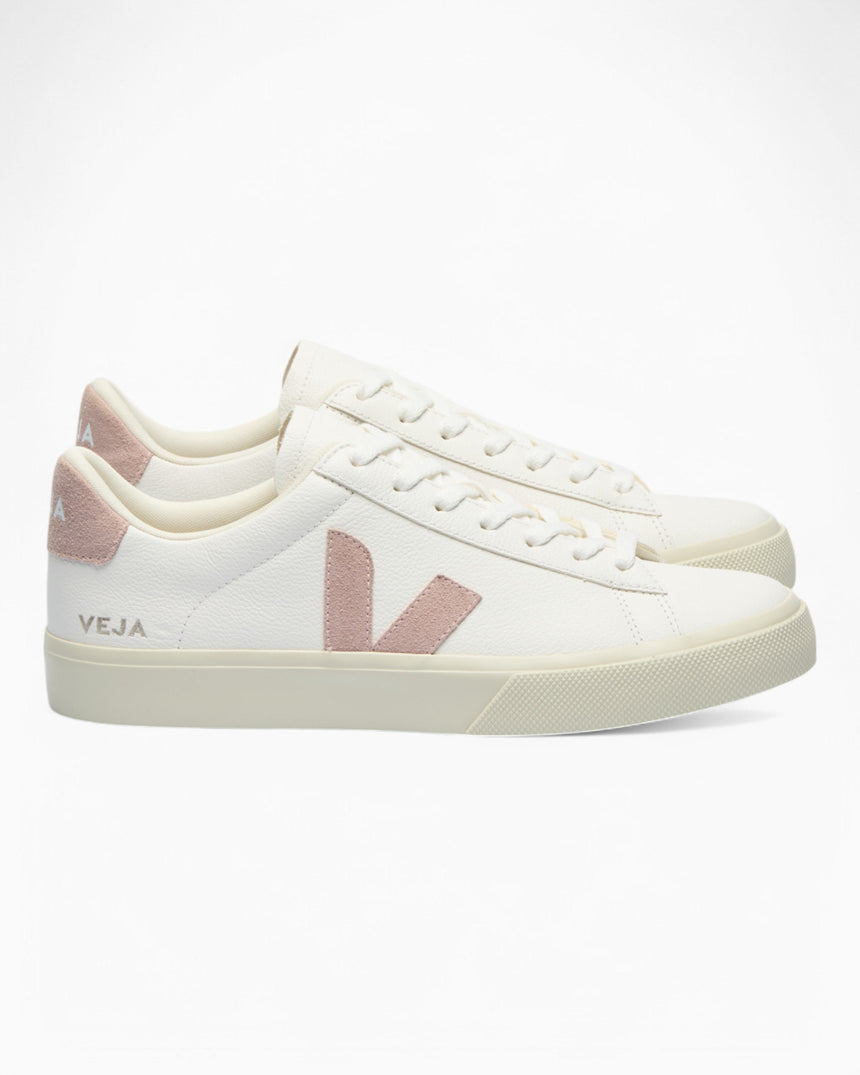 VEJA Campo Chromefree Leather Kadın Sneaker Extra White/Babe