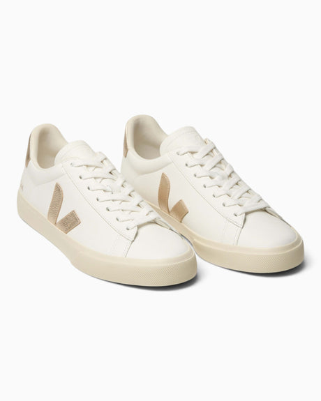 VEJA Campo Chromefree Leather Kadın Sneaker Extra White/Platine