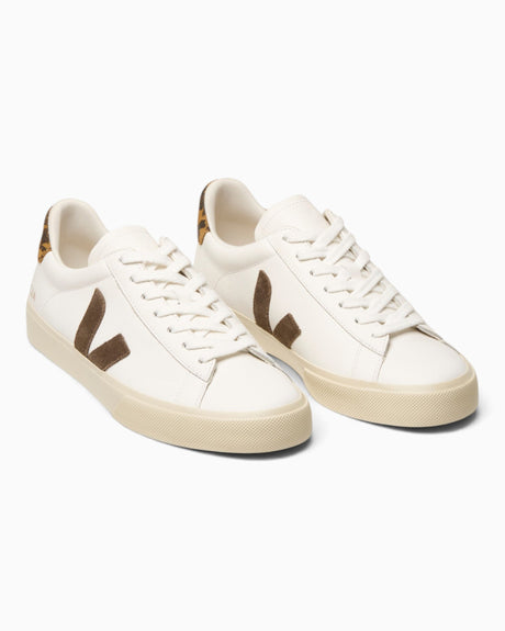 VEJA Campo Chromefree Leather Kadın Sneaker White/Camel/Wild/Country
