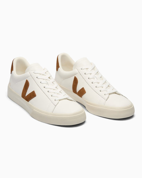 VEJA Campo Chromefree Leather Kadın Sneaker White/Cognac