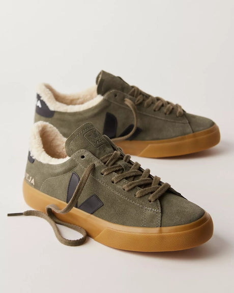 VEJA Campo Winter Fured Suede Erkek Sneaker Mud Black/Natural