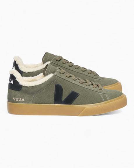 VEJA Campo Winter Fured Suede Erkek Sneaker Mud Black/Natural