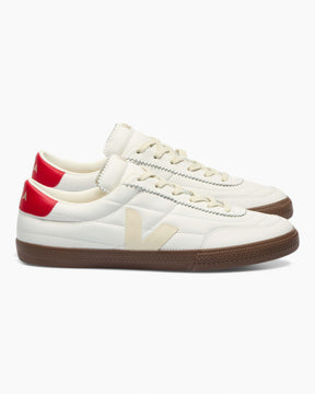 VEJA Panenka Organic Traced Leather Erkek Sneaker White Pierre/Pekin Bark