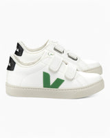 VEJA Small Esplar Winter Fured Chromefree Leather Çocuk Sneaker Extra White/Emeraude