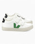 VEJA Small Esplar Winter Fured Chromefree Leather Çocuk Sneaker Extra White/Emeraude